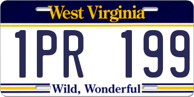 WV license plate 1PR199