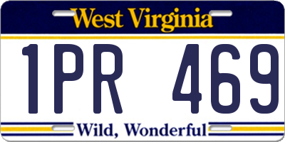 WV license plate 1PR469
