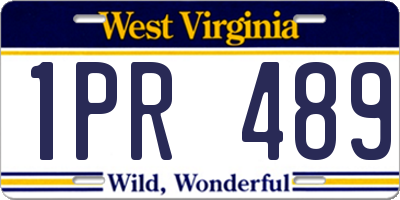 WV license plate 1PR489