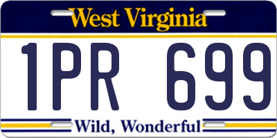 WV license plate 1PR699
