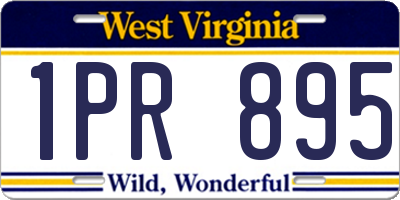 WV license plate 1PR895