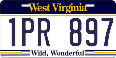 WV license plate 1PR897