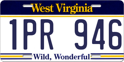 WV license plate 1PR946