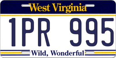 WV license plate 1PR995