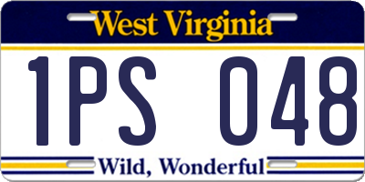 WV license plate 1PS048