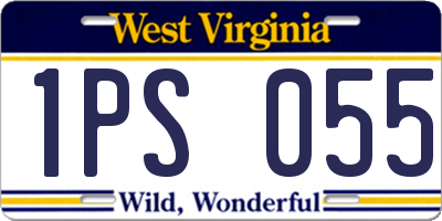 WV license plate 1PS055