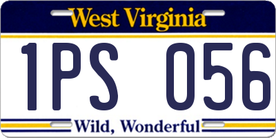 WV license plate 1PS056