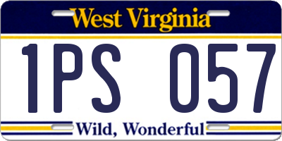 WV license plate 1PS057