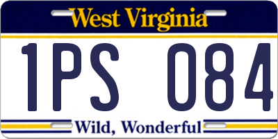 WV license plate 1PS084