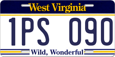 WV license plate 1PS090