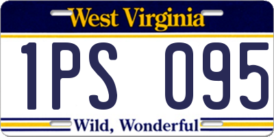 WV license plate 1PS095