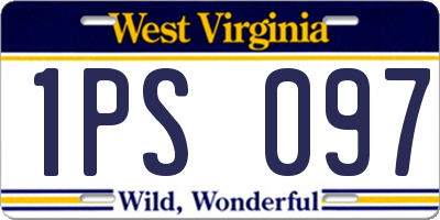 WV license plate 1PS097