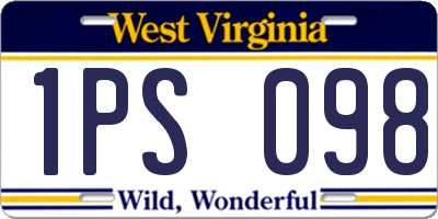 WV license plate 1PS098