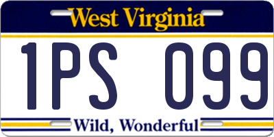 WV license plate 1PS099