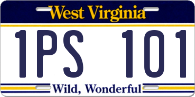 WV license plate 1PS101