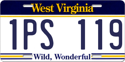 WV license plate 1PS119