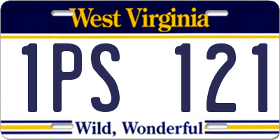 WV license plate 1PS121
