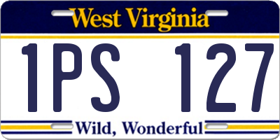 WV license plate 1PS127