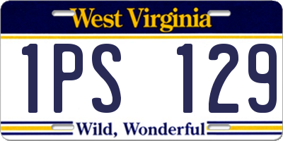 WV license plate 1PS129