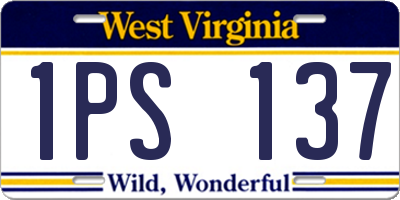 WV license plate 1PS137