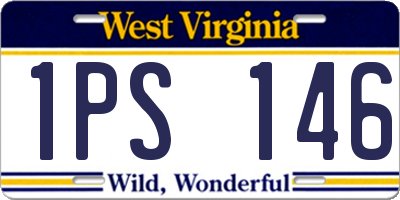 WV license plate 1PS146