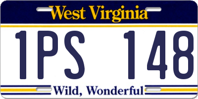 WV license plate 1PS148