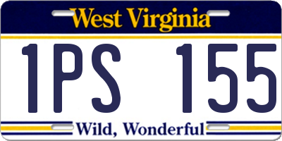 WV license plate 1PS155