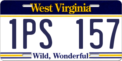 WV license plate 1PS157