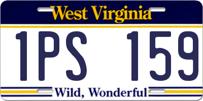 WV license plate 1PS159
