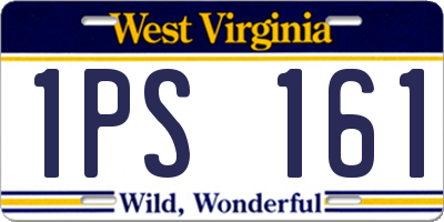 WV license plate 1PS161