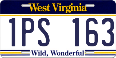 WV license plate 1PS163