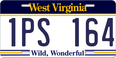 WV license plate 1PS164