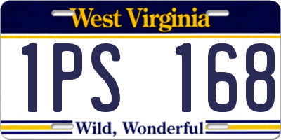 WV license plate 1PS168