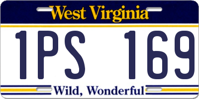 WV license plate 1PS169