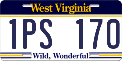 WV license plate 1PS170