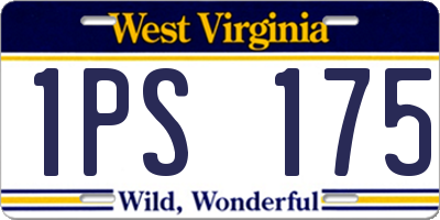 WV license plate 1PS175