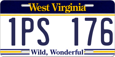 WV license plate 1PS176