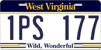 WV license plate 1PS177