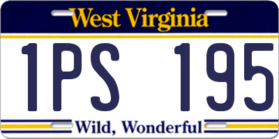 WV license plate 1PS195