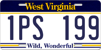 WV license plate 1PS199