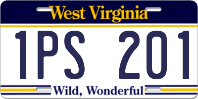 WV license plate 1PS201