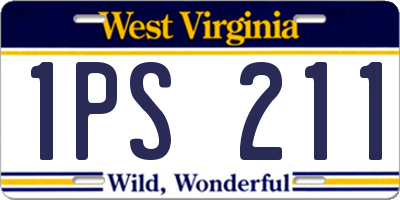 WV license plate 1PS211