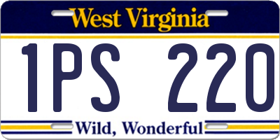WV license plate 1PS220
