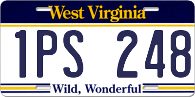 WV license plate 1PS248