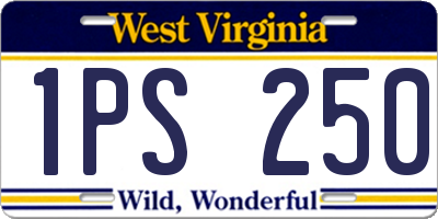 WV license plate 1PS250