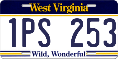 WV license plate 1PS253