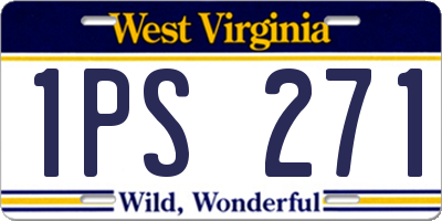 WV license plate 1PS271