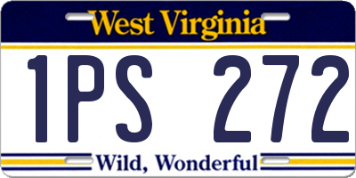 WV license plate 1PS272