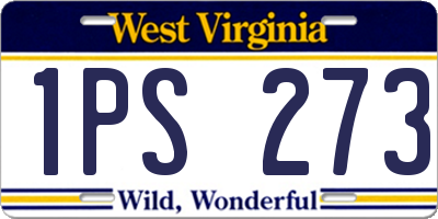 WV license plate 1PS273