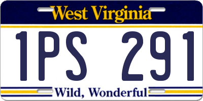 WV license plate 1PS291